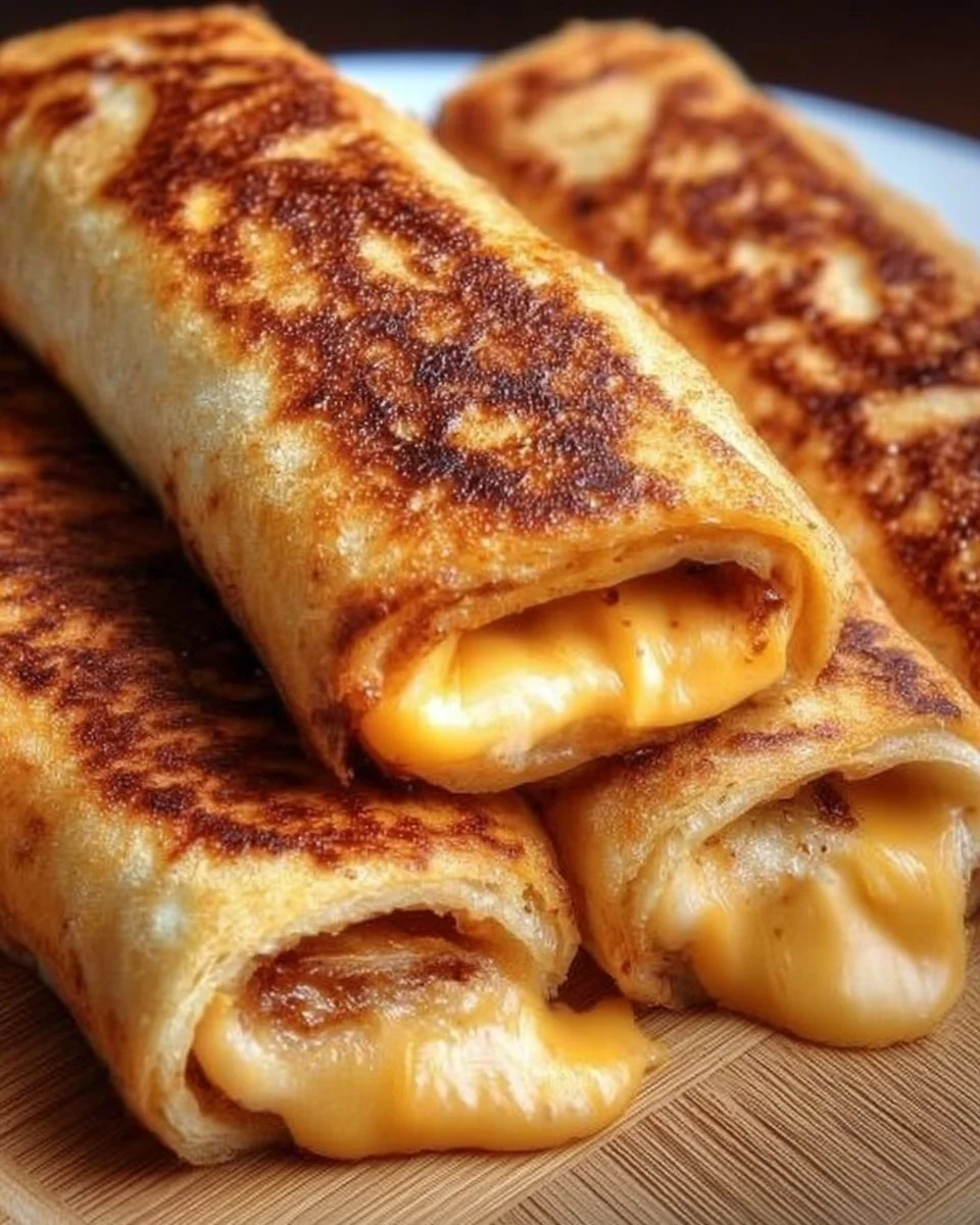 Delicious Grilled Cheese Roll Ups on a plate ready to be enjoyed.
