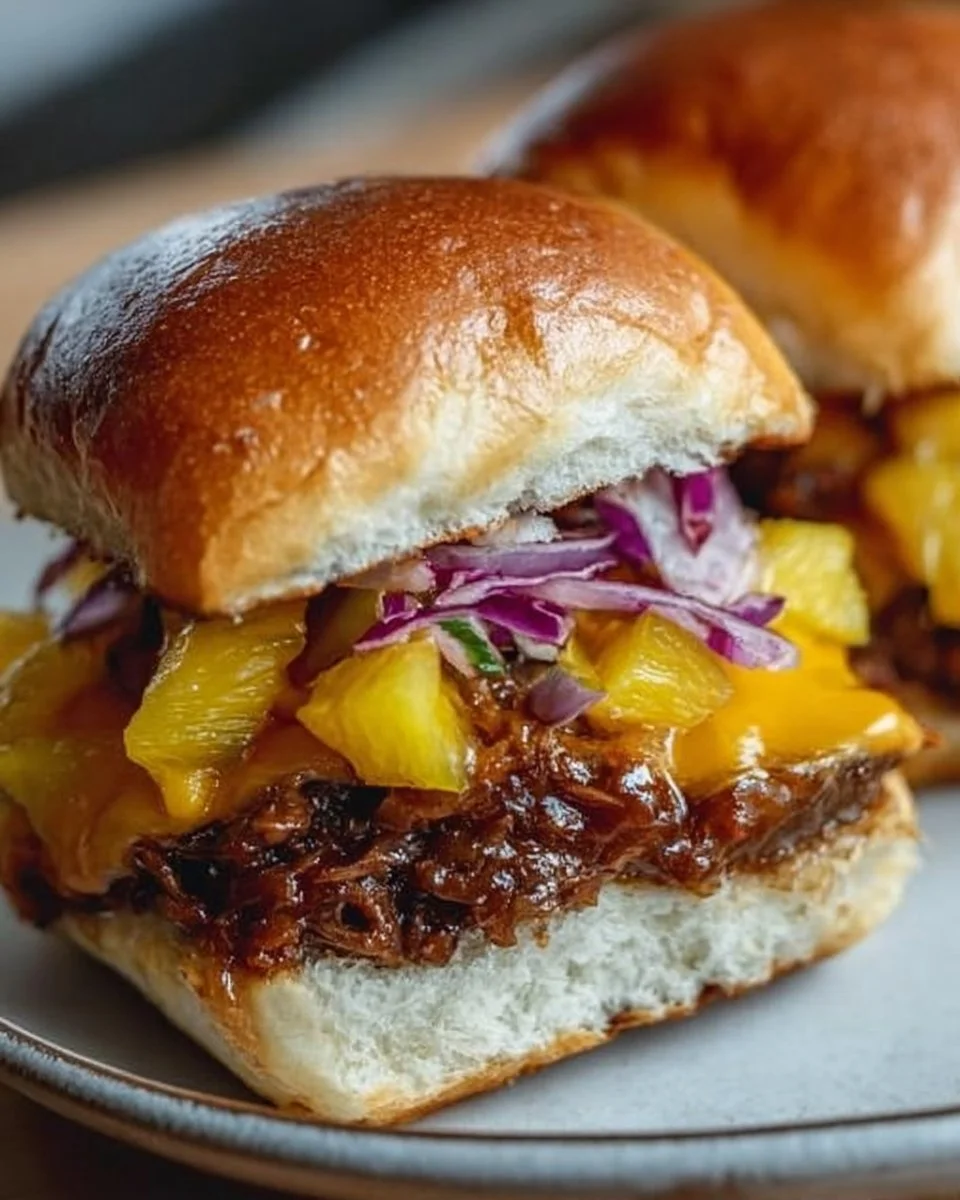 Delicious King's Hawaiian cheeseburger sliders served on a platter