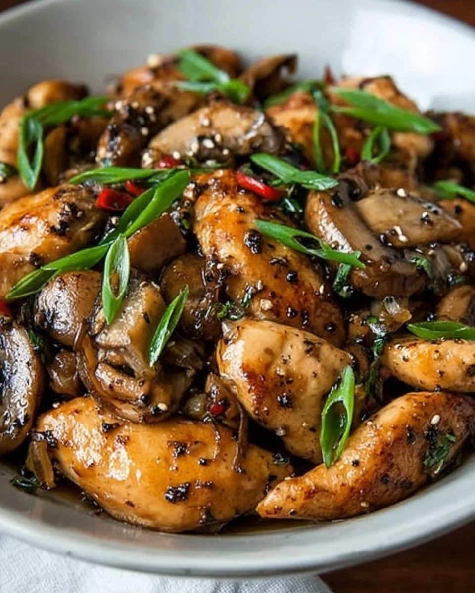 Black Pepper Chicken with Mushrooms – Bold, Savory & Ready in 30 Minutes