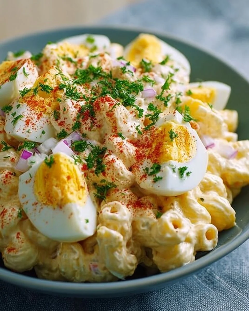 Creamy Deviled Egg Macaroni Salad – A Classic Twist on Two Favorites
