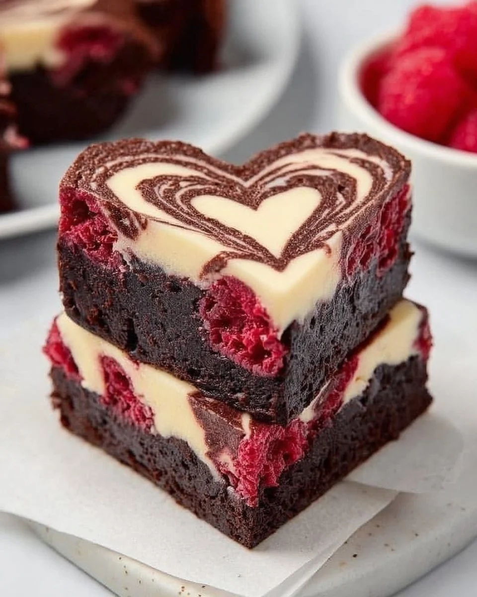 Fudgy Heart Brownies for Valentine’s Treats