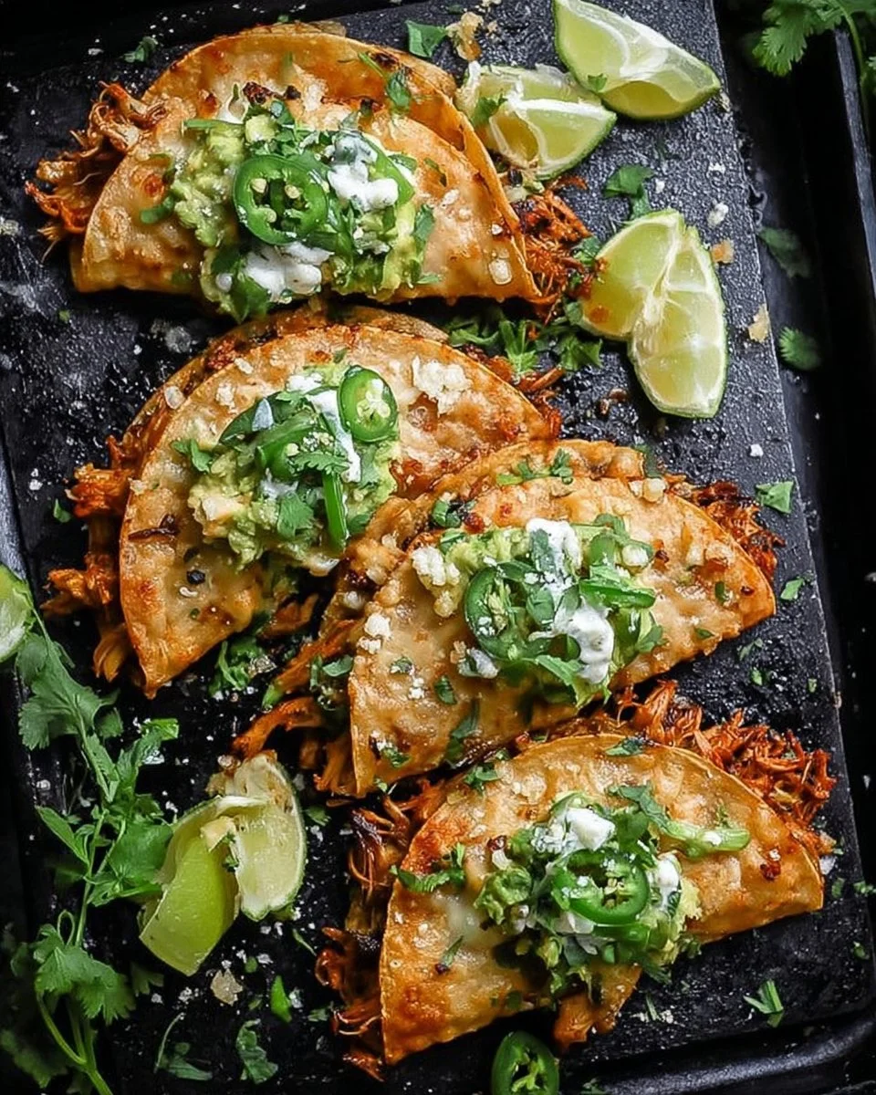Crispy Poblano Chicken Tacos
