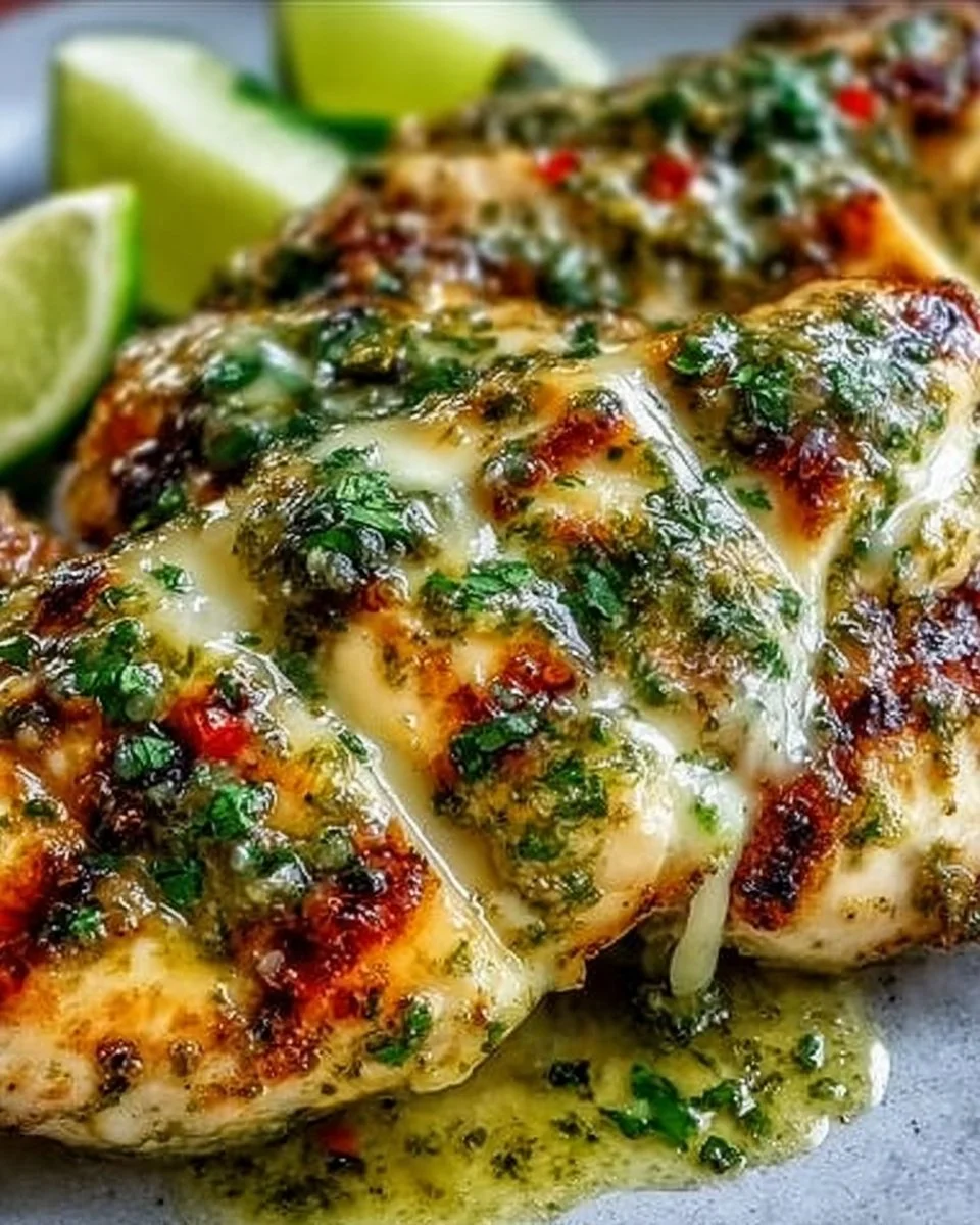Grilled Salsa Verde Pepper Jack Chicken